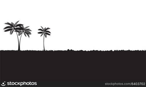 Palm Leaf Vector on white Background Illustration EPS10. Palm Leaf Vector Background Illustration