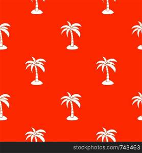 Palm pattern repeat seamless in orange color for any design. Vector geometric illustration. Palm pattern seamless