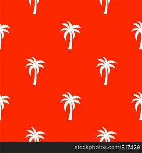 Palm pattern repeat seamless in orange color for any design. Vector geometric illustration. Palm pattern seamless