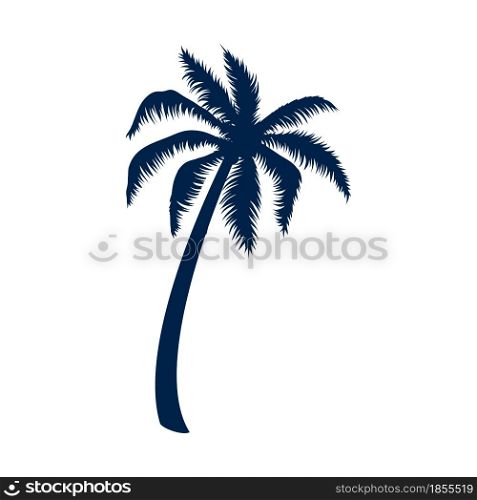Palm tree icon logo company. isolated on white background.
