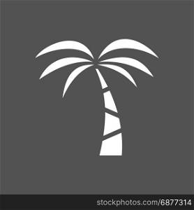 Palm tree icon on a dark background