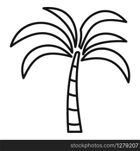 Palm tree icon. Outline palm tree vector icon for web design isolated on white background. Palm tree icon, outline style