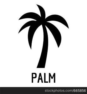 Palm tree icon. Simple illustration of palm tree vector icon for web. Palm tree icon, simple black style