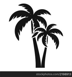 Palm tree icon simple vector. Coconut beach. Summer leaf. Palm tree icon simple vector. Coconut beach