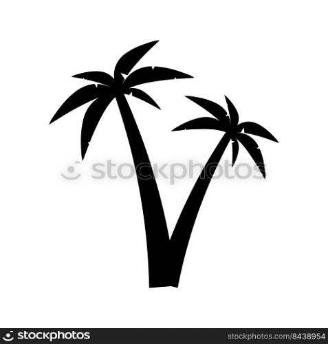 Palm tree icon symbol simple design