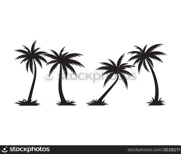 Palm tree icon template vector illustration. Palm tree summer icon template vector illustration