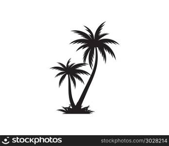 Palm tree icon template vector illustration. Palm tree summer icon template vector illustration