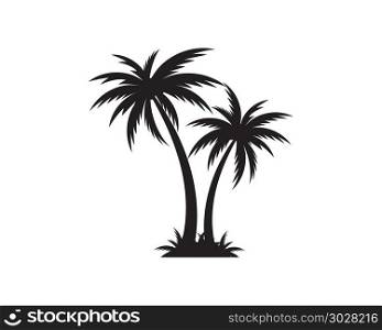 Palm tree icon template vector illustration. Palm tree summer icon template vector illustration