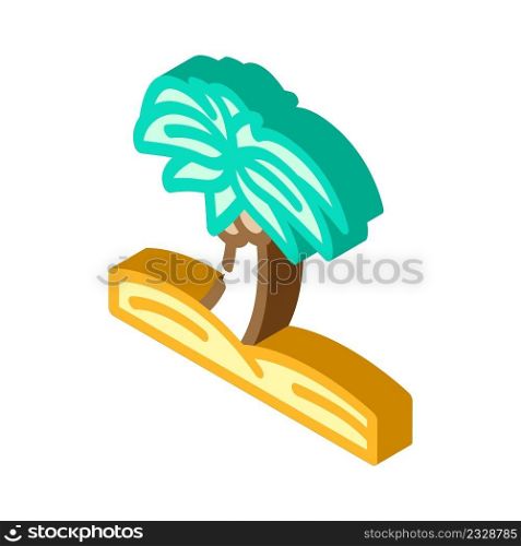 palm tree isometric icon vector. palm tree sign. isolated symbol illustration. palm tree isometric icon vector illustration