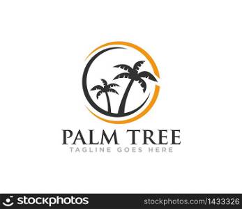 Palm Tree Logo Design Vector