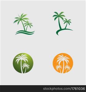 Palm tree logo template vector image