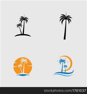 Palm tree logo template vector image