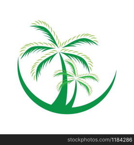 palm tree logo vector