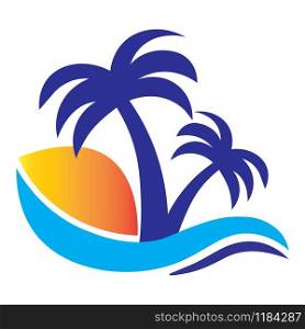 palm tree logo vector