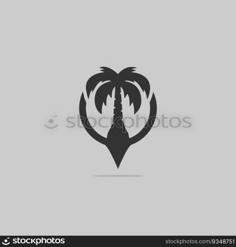 palm tree logo vector