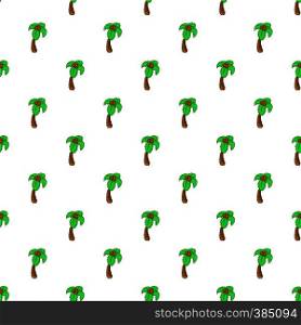 Palm tree pattern. Cartoon illustration of palm tree vector pattern for web. Palm tree pattern, cartoon style