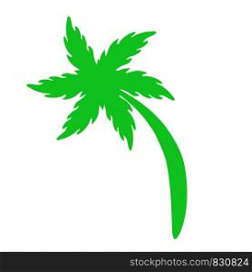 Palm tree plant nature summer icon. Flat and isolated design. Vector illustration