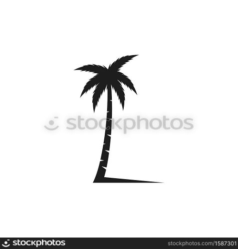 Palm tree summer illustration vector design
