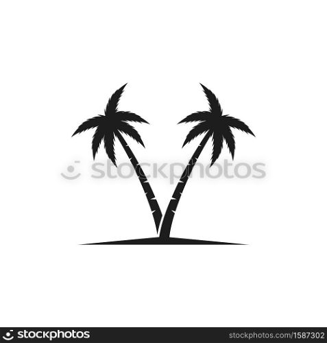 Palm tree summer illustration vector design