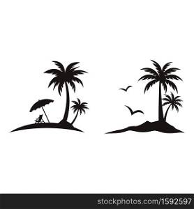 Palm tree summer logo images illustration design