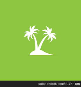 Palm tree summer logo template vector