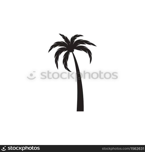 Palm tree summer logo template vector illustration
