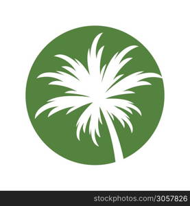 Palm tree summer logo template vector illustration