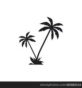 Palm tree summer logo template vector illustration