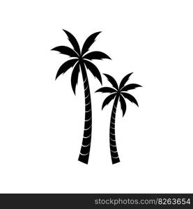 Palm tree summer logo template vector illustration