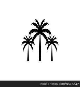 Palm tree summer logo template vector illustration