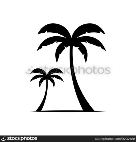 Palm tree summer logo template vector illustration