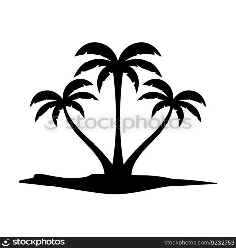 Palm tree summer logo template vector illustration