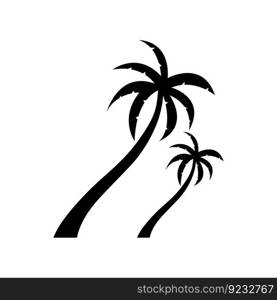 Palm tree summer logo template vector illustration