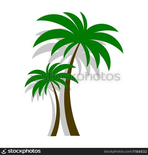 Palm tree vector icon isolated on white background. Palm tree vector icon isolated on white