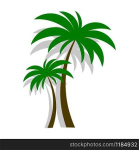 Palm tree vector icon isolated on white background. Palm tree vector icon isolated on white