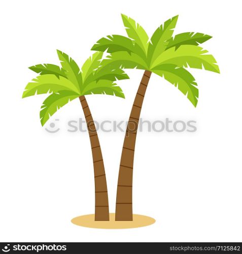 Palm trees, flat vector illustration