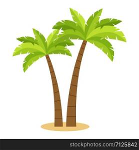 Palm trees, flat vector illustration