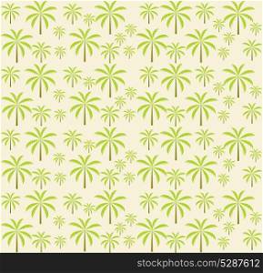 Palm trees seamless pattern. Vector illustration. EPS 10
