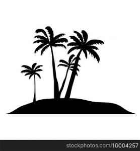 palm trees silhouette. Summer beach. Vector illustration. EPS 10.. palm trees silhouette. Summer beach. Vector illustration.