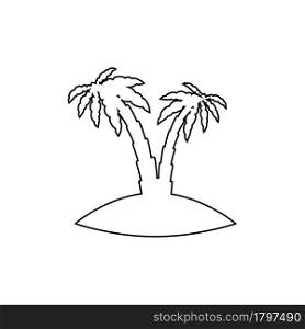 palm tropical tree set icons black silhouette illustration isolated on white background. palm tropical tree set icons black silhouette illustration isolated on white