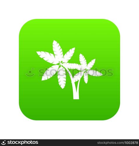 Palma icon digital green for any design isolated on white vector illustration. Palma icon digital green