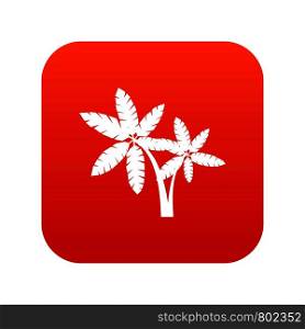 Palma icon digital red for any design isolated on white vector illustration. Palma icon digital red