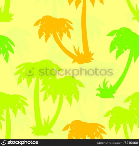Palms seamless pattern, vector