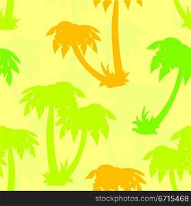 Palms seamless pattern, vector