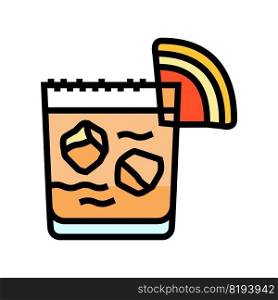 paloma cocktail glass drink color icon vector. paloma cocktail glass drink sign. isolated symbol illustration. paloma cocktail glass drink color icon vector illustration