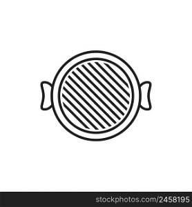 Pan cooking logo vector icon illustration design
