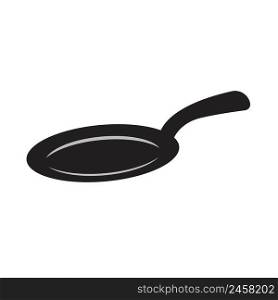 Pan cooking logo vector icon illustration design