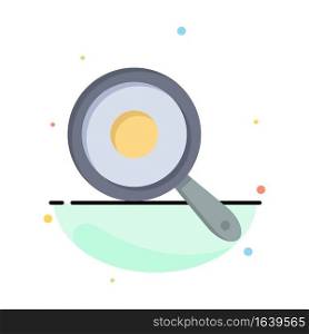 Pan, Frying, Kitchen, Griddle Abstract Flat Color Icon Template