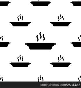 Pan Icon Seamless Pattern, Frying Pan, Cooking Pan, Frypan, Skillet Vector Art Illustration