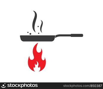 pan logo icon of cooking and kithen vector illustration
